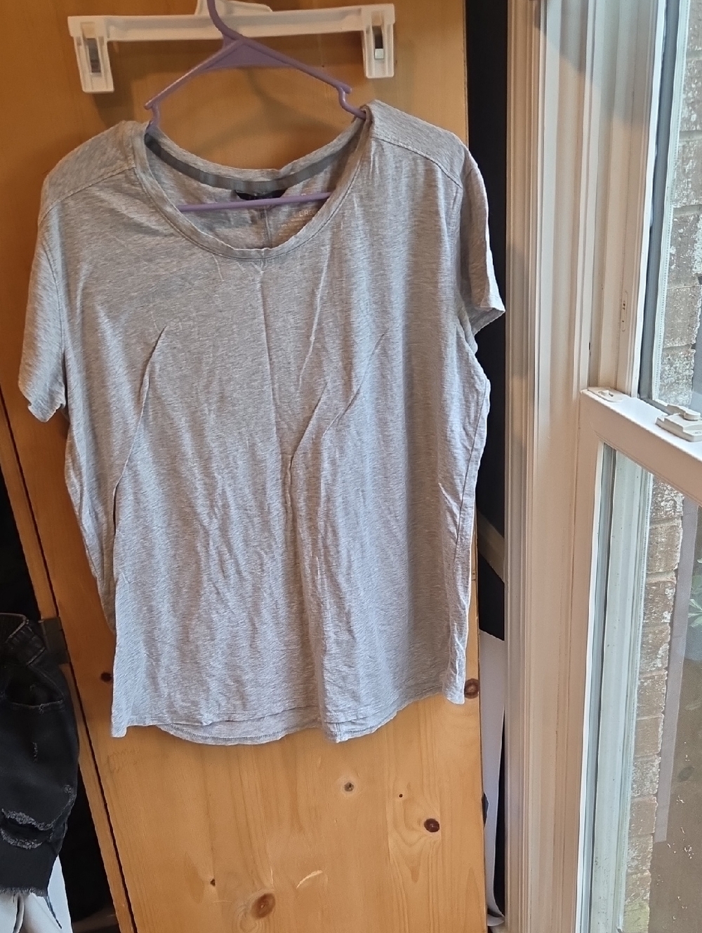 L.L. Bean Light Gray Short-Sleeve Tee